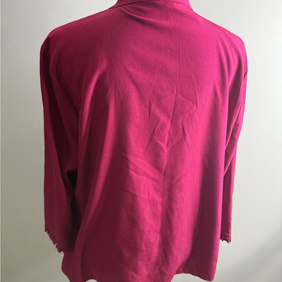 Riley & Rae Fuchsia Ruffle Blouse - Picture 7 of 8